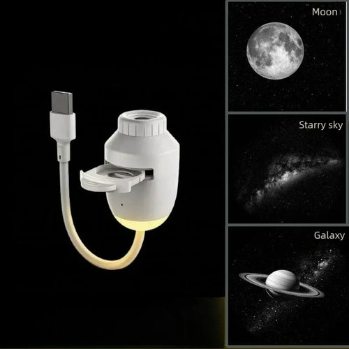 Mini Galaxy Star Projector Two in One Night Light Home Background Atmosphere Light Bedroom Car Decoration Children's Gift