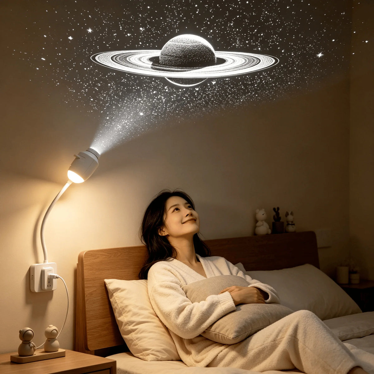 Mini Galaxy Star Projector Two in One Night Light Home Background Atmosphere Light Bedroom Car Decoration Children's Gift